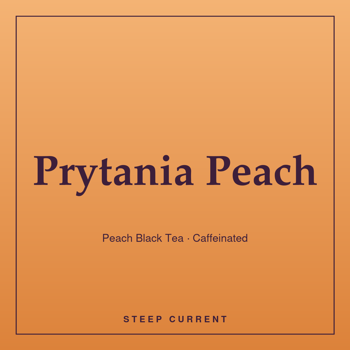 Prytania Peach — Peach Black Tea · Caffeinated, loose-leaf tea by Steep Current